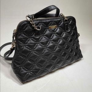 Kate Spade Quilted Black leather Bag Purse